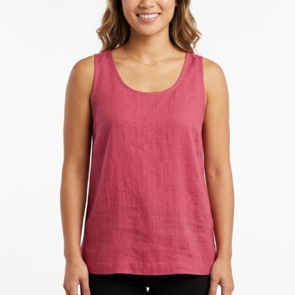 Tommy Bahama Tops - Tommy Bahama 100% Silk Raspberry Pink Chevron Weave Tank Top - Size M